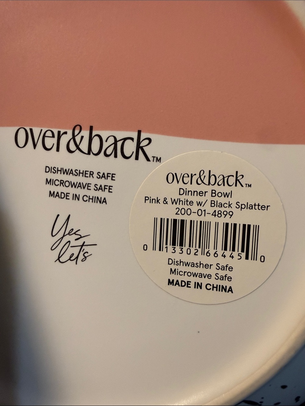 Over&back Two-Tone Speckled Ceramic Bowl - Pink and White - Picture 2 of 2